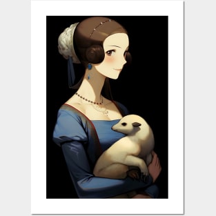 Lady with an Ermine - Anime Wallpaper Posters and Art